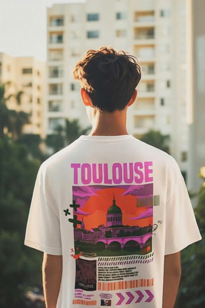 Charger la vidéo: T-shirt Toulouse 240 g/m² | Coton Premium