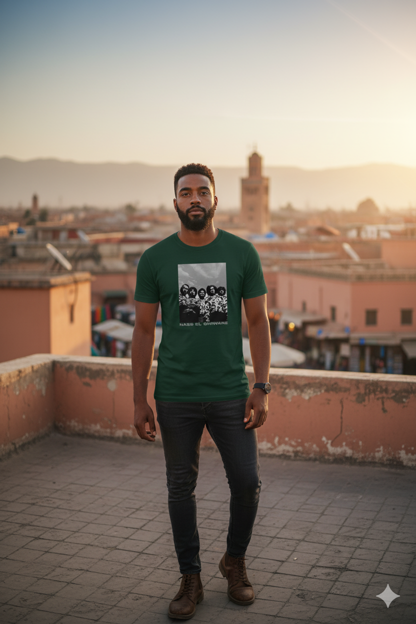 T-shirt "Ghiwane Spirit" – Héritage d'une révolution musicale