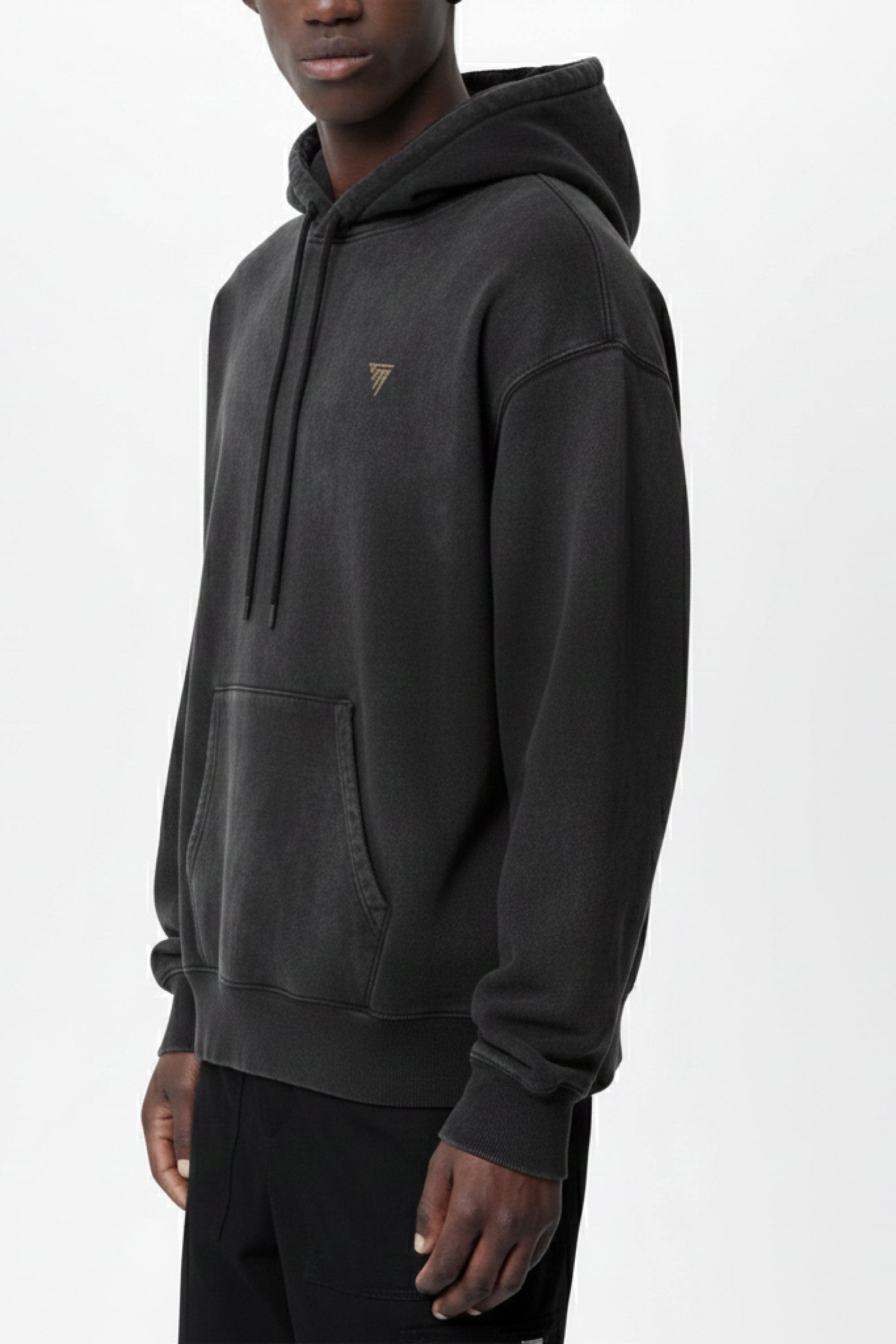 Hoodie Oversize Sun-Fade Noir 440GSM – The Face Atlas