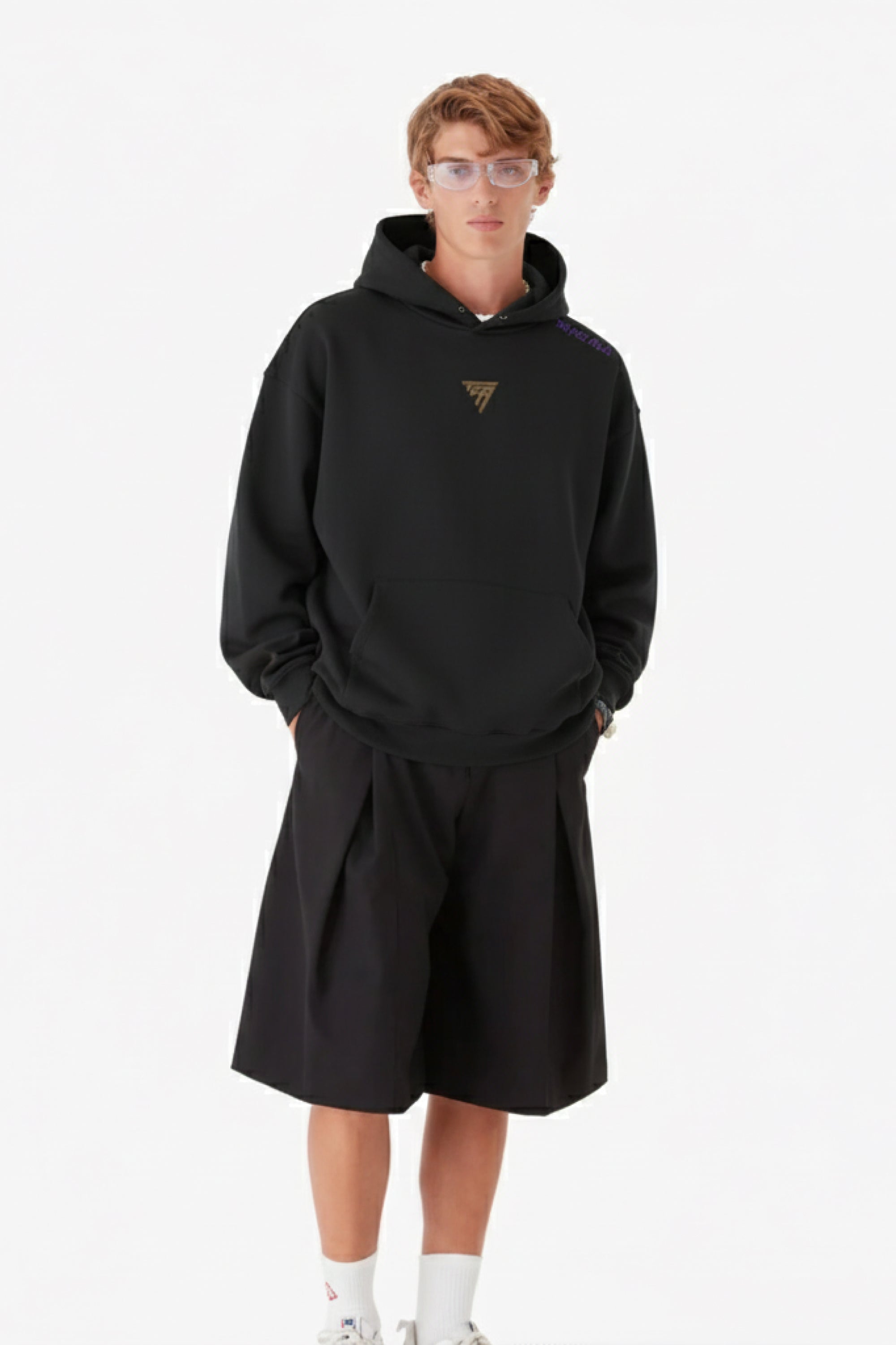 Sweat à capuche oversize 380 g/m² – coton peigné, doublé polaire