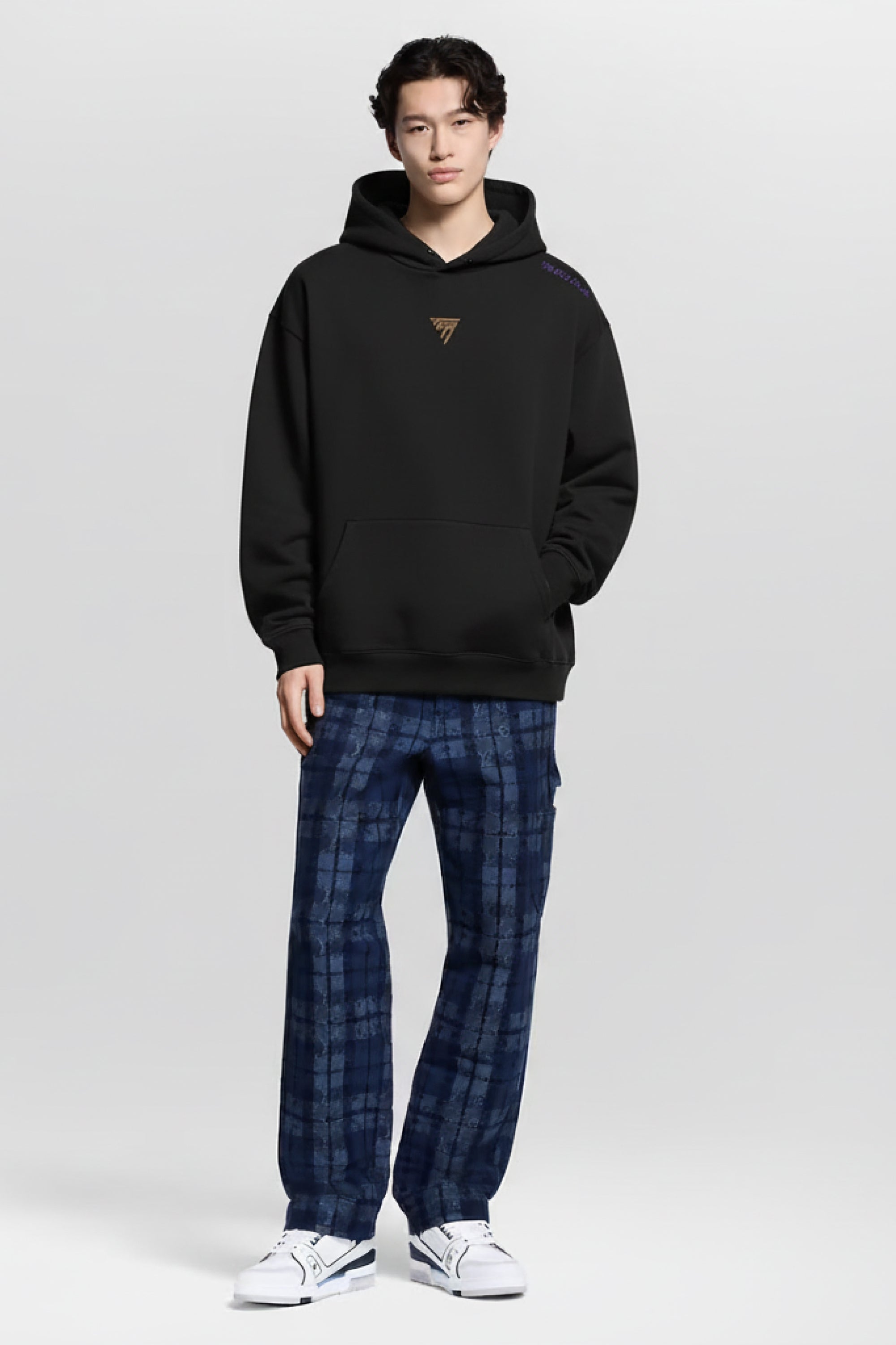 Sweat-shirt oversize 380 g/m² – coton peigné, col à boutons-pression