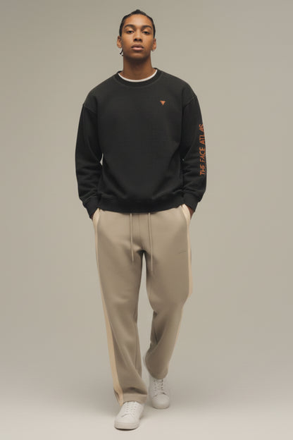 Sweatshirt Oversize 380GSM Noir Washed – TFA