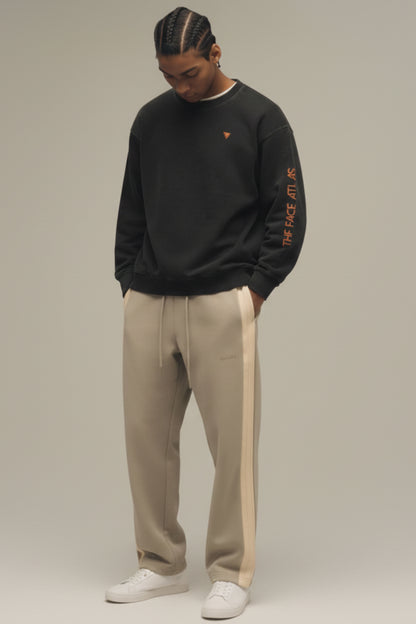 Sweatshirt Oversize 380GSM Noir Washed – TFA