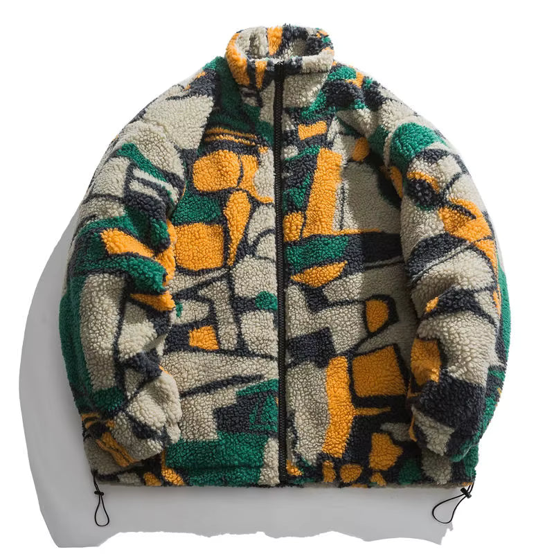 TFA – 420g | Veste Polaire Oversize "Abstract Jungle