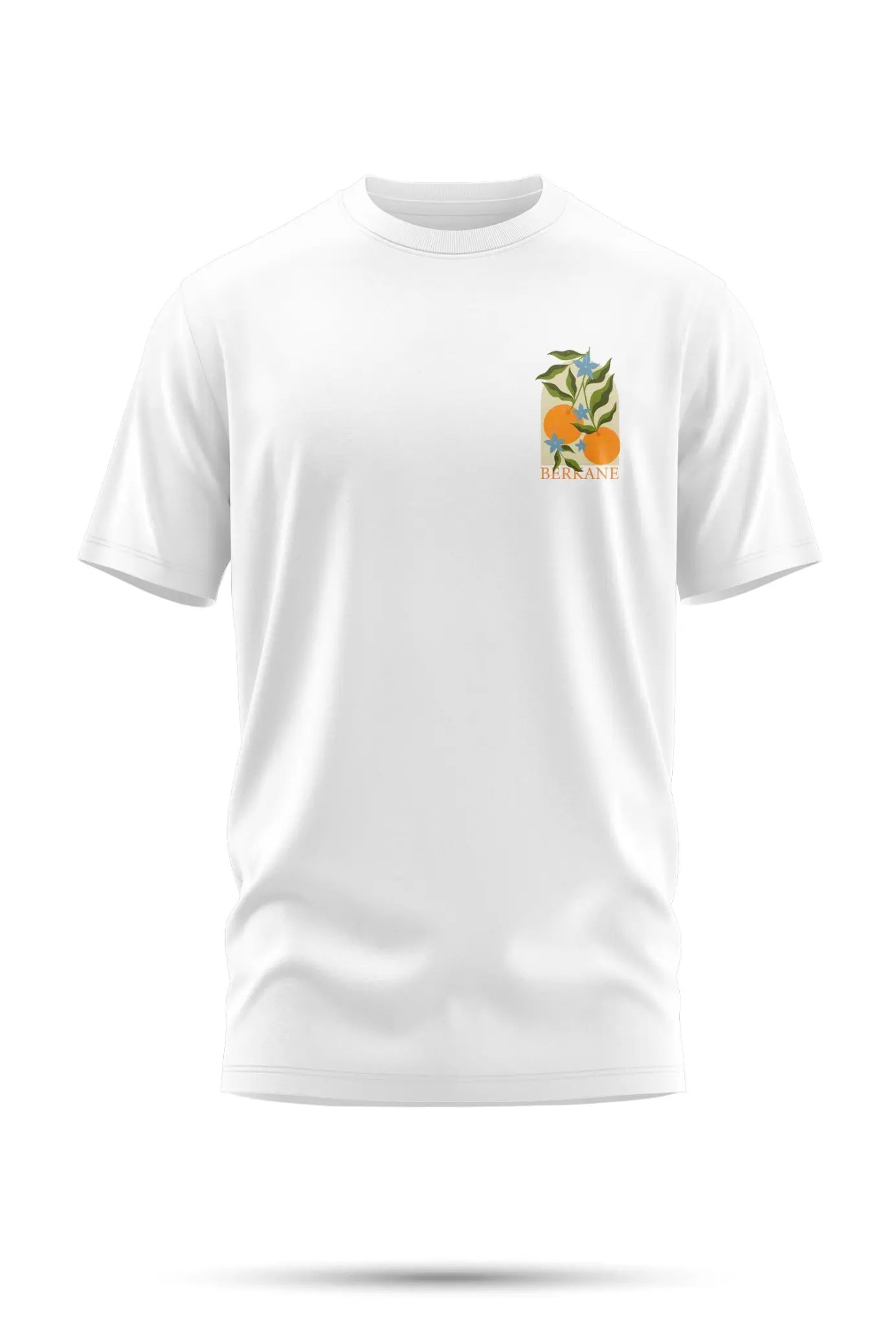 T-shirt Berkane – Fleurs & Agrumes 240 g/m² | Coton BIO - Blanc / XS - tshirt