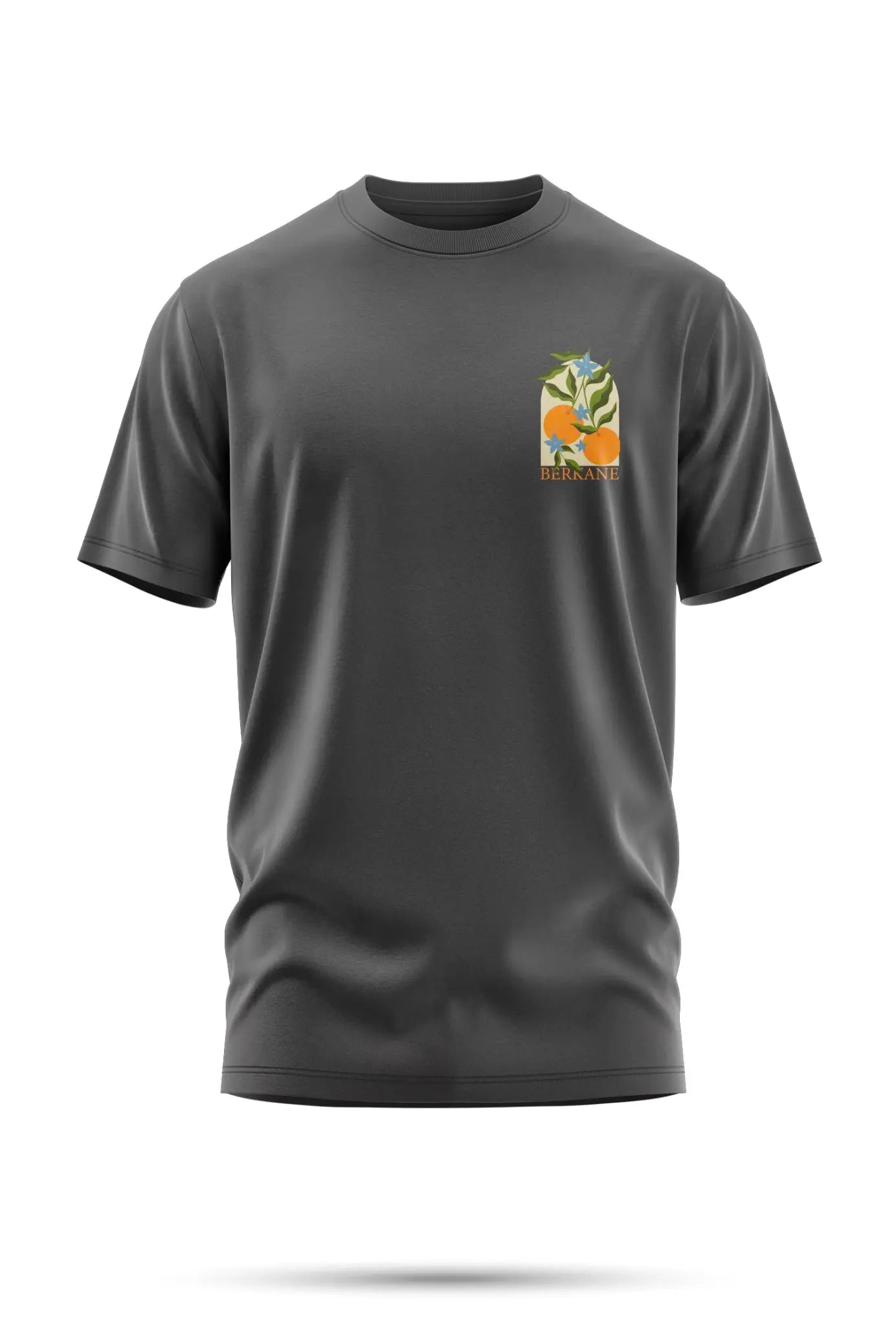 T-shirt Berkane – Fleurs & Agrumes 240 g/m² | Coton BIO - Gris / XXS - tshirt