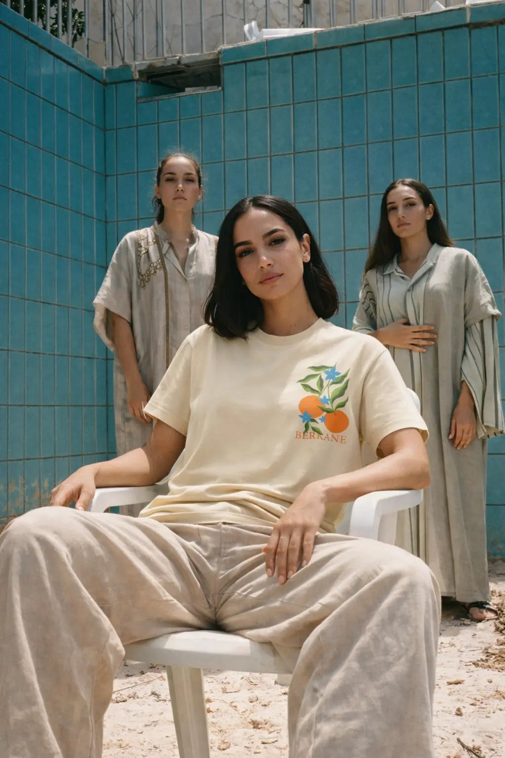 T-shirt Berkane – Fleurs & Agrumes 240 g/m² | Coton BIO - tshirt