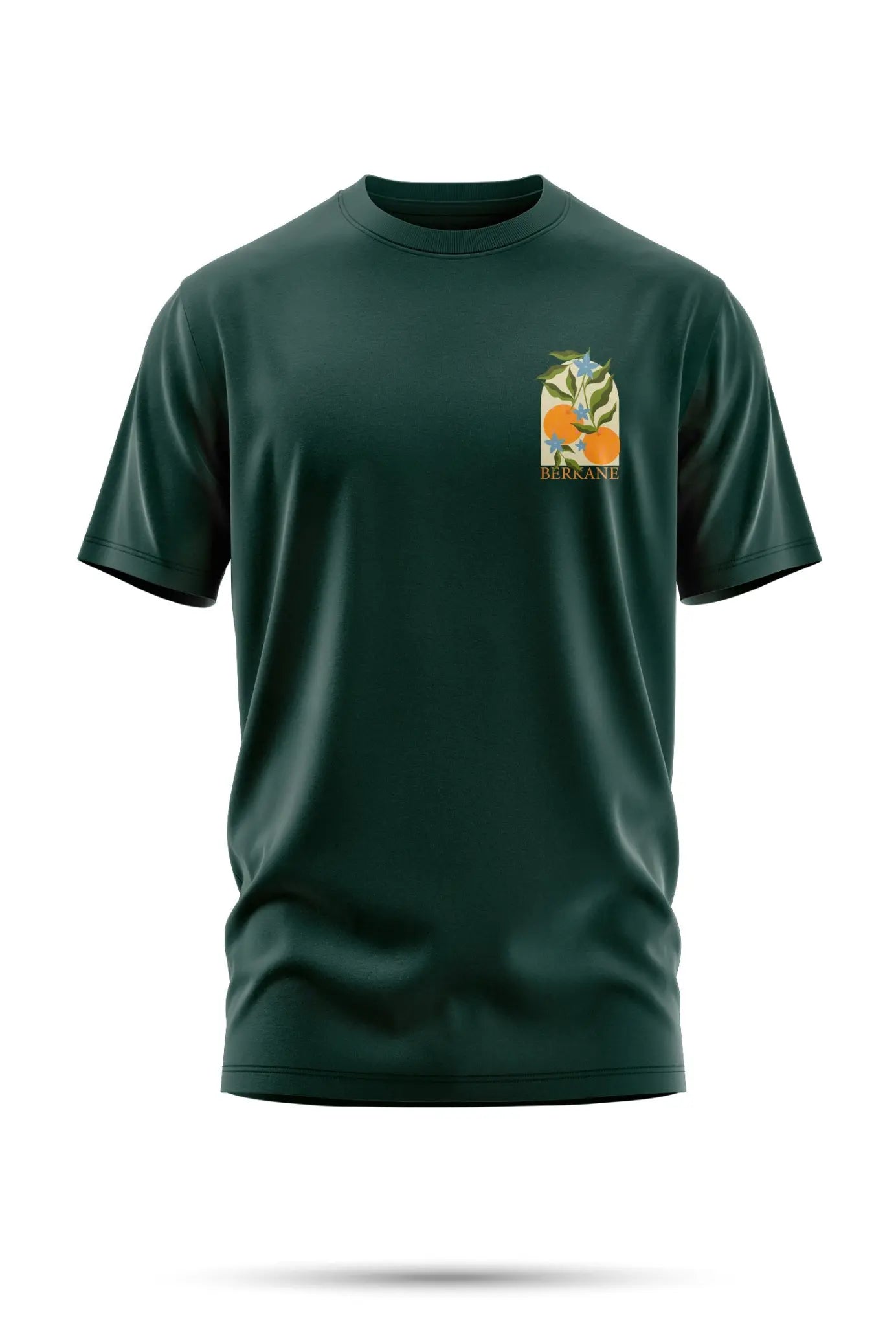 T-shirt Berkane – Fleurs & Agrumes 240 g/m² | Coton BIO - Vert Olive / XXS - tshirt