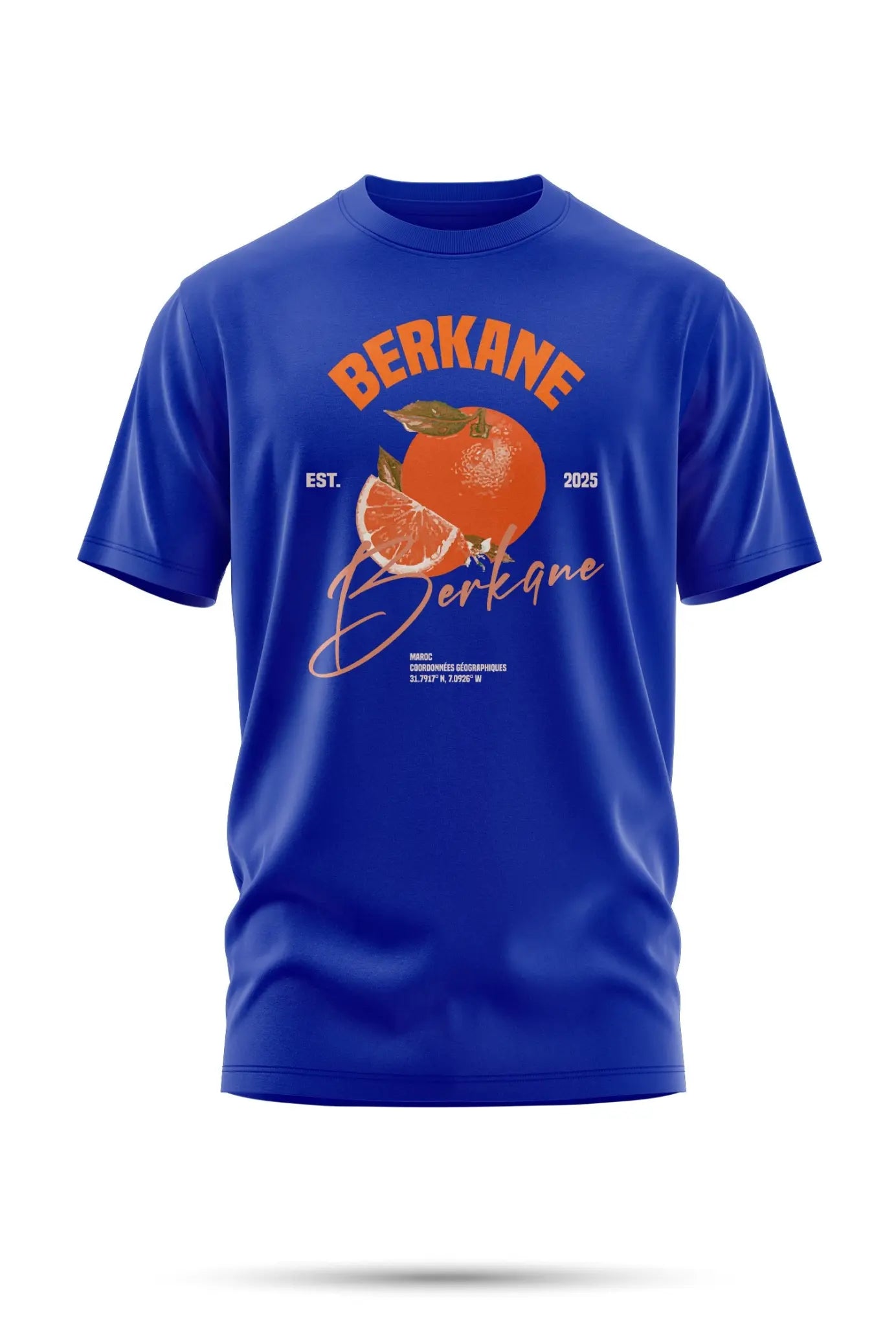 T-shirt Berkane – Orange Legacy 240 g/m² | Coton BIO - fun bleu / XXS - tshirt