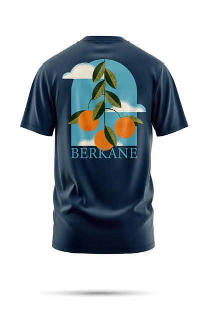 T-shirt Berkane – Vue d’Orangers 240 g/m² | Coton BIO - Bleu indigo / XXS - tshirt