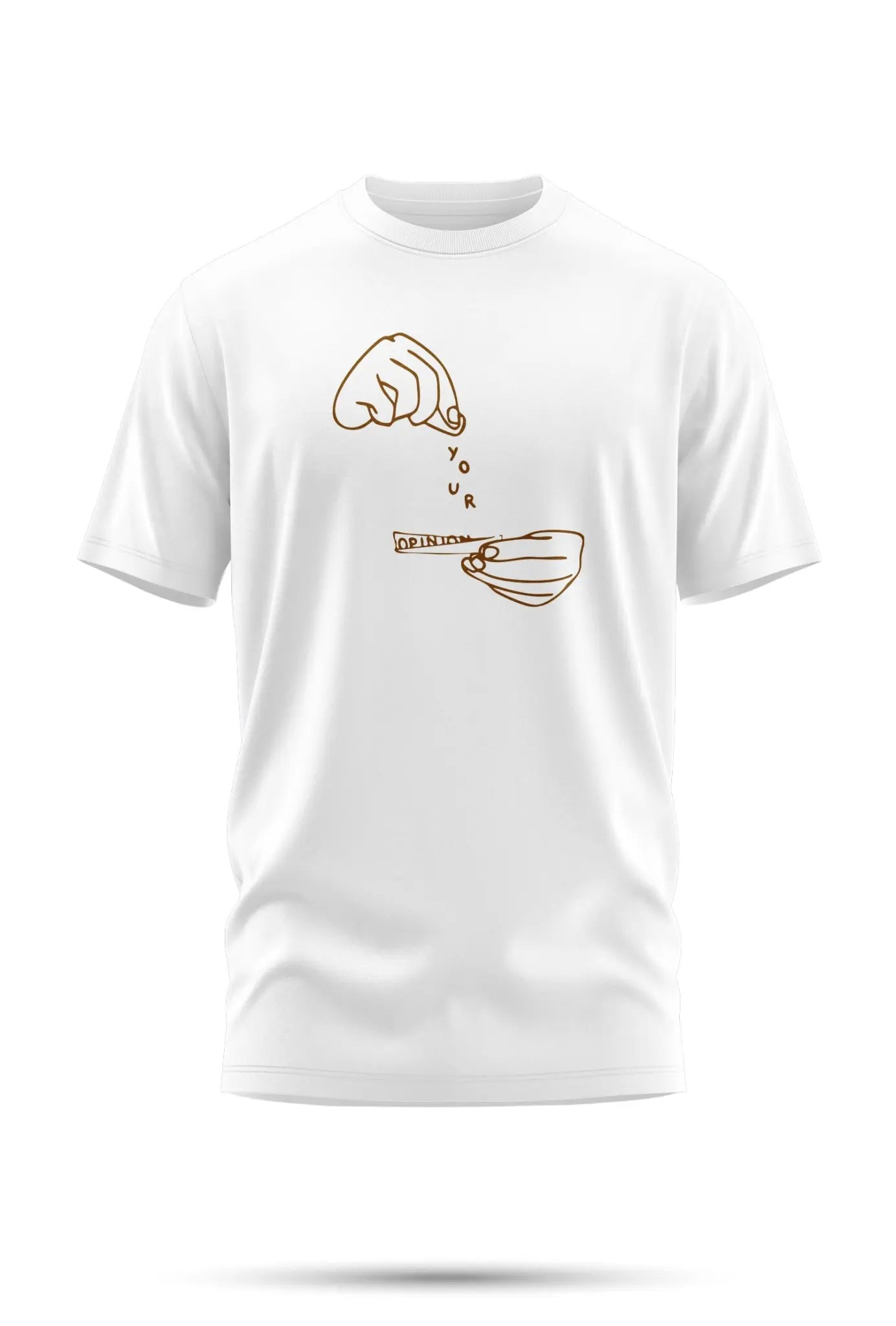 T-Shirt Brodé « Je Fume Ton Opinion » - Blanc / XXS - tshirt