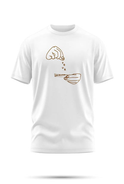 T-Shirt Brodé « Je Fume Ton Opinion » - Blanc / XXS - tshirt