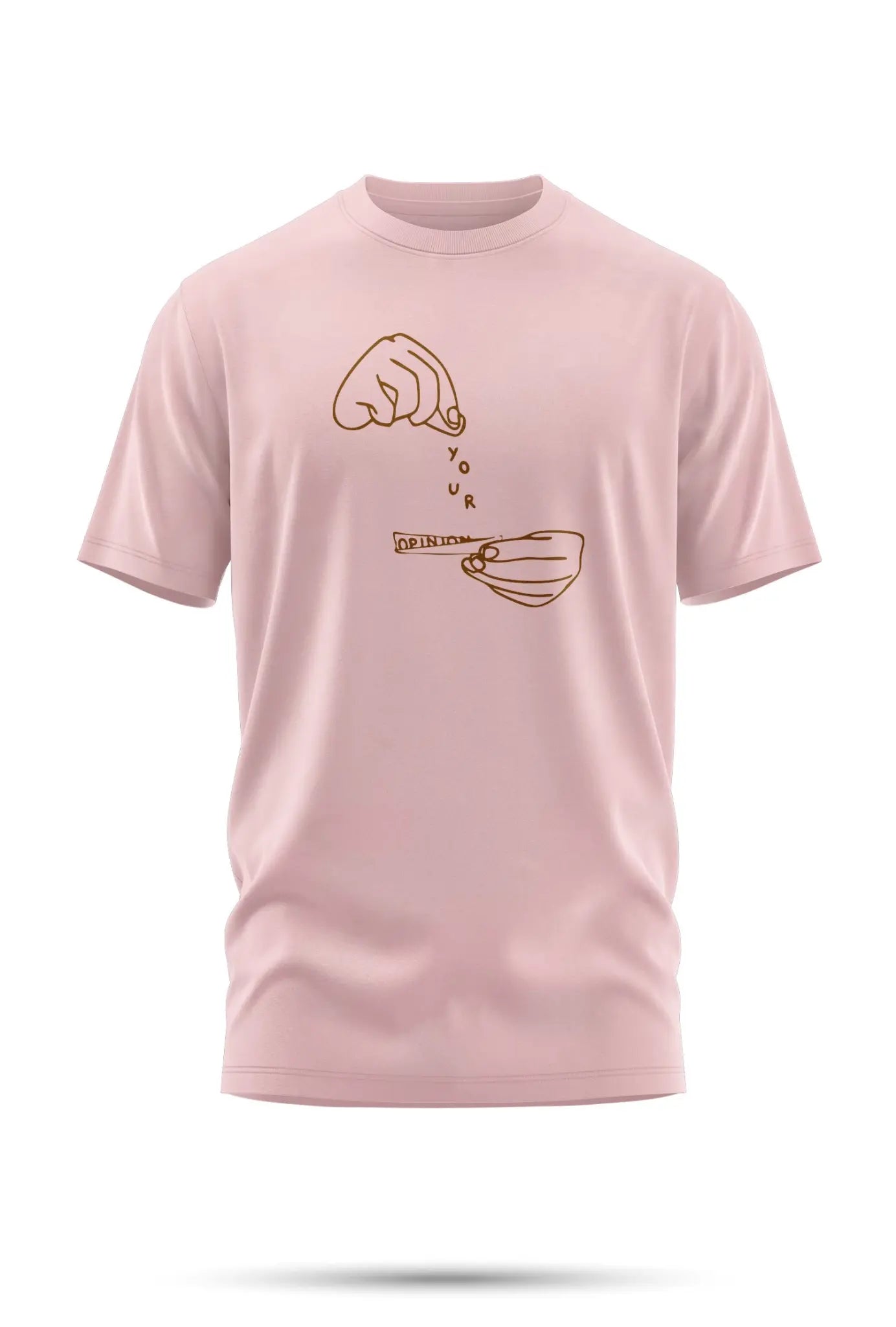 T-Shirt Brodé « Je Fume Ton Opinion » - Rose / XXS - tshirt