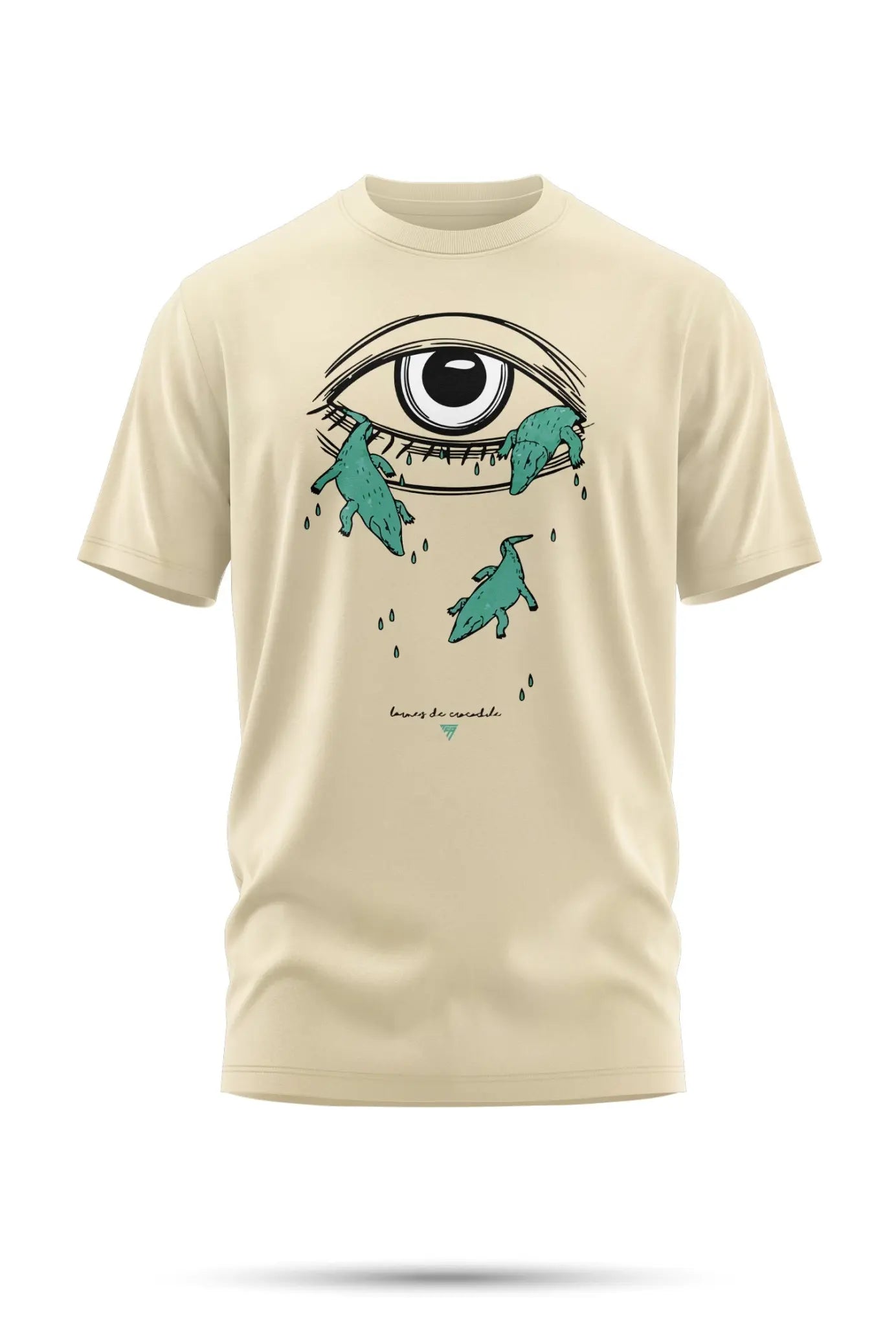 T-Shirt Brodé « Larmes de crocodiles - Beige / XXS - t-shirt