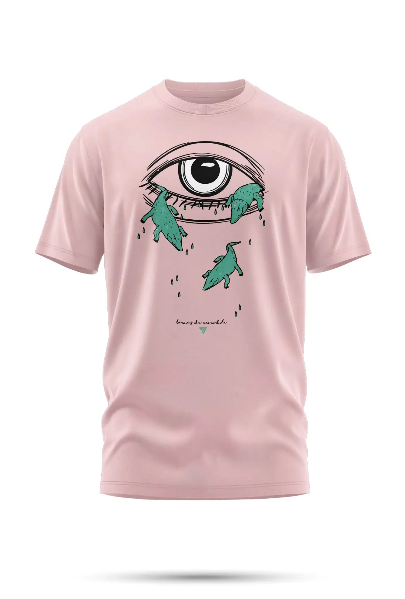 T-Shirt Brodé « Larmes de crocodiles - Rose / XXS - t-shirt