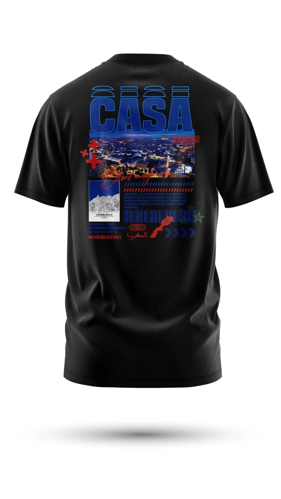 T-shirt Casablanca 240 g/m² | Coton BIO - Noir / S - t-shirt