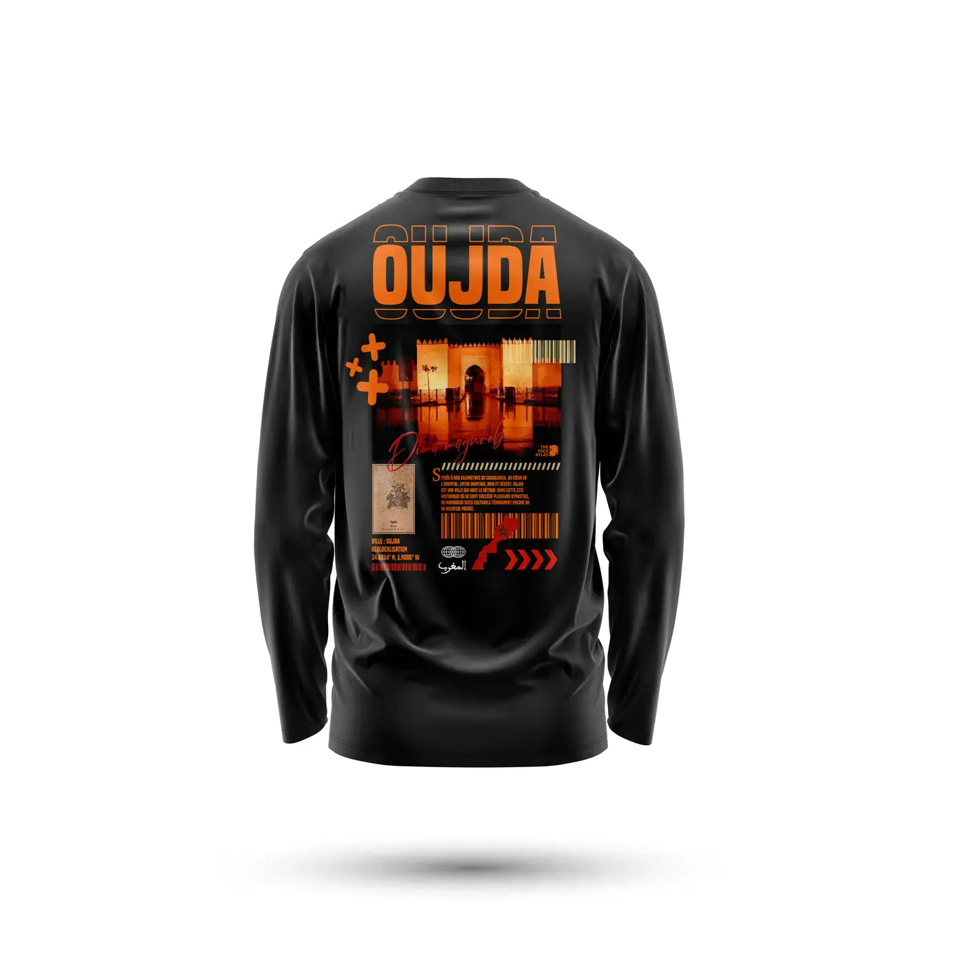 T-shirt manches longues 220g Oujda - Noir / XS - tshirt manches longues