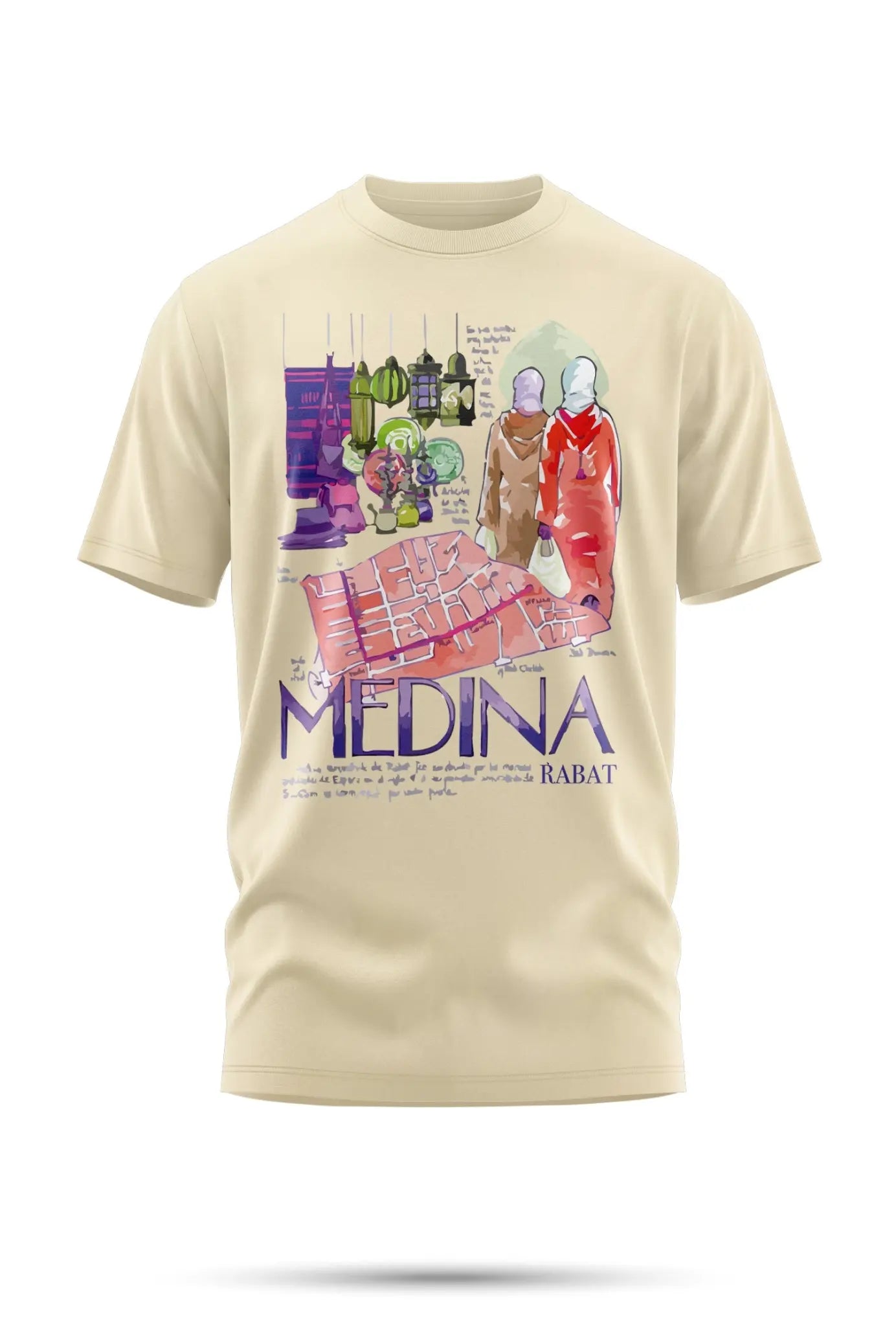 T-shirt « MEDINA – RABAT - Beige / XXS - t-shirt