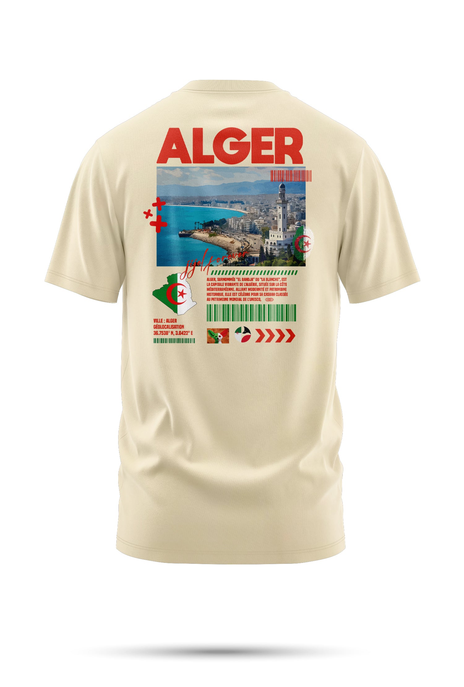 T-shirt Alger – L'Énergie Blanche de la Capitale
