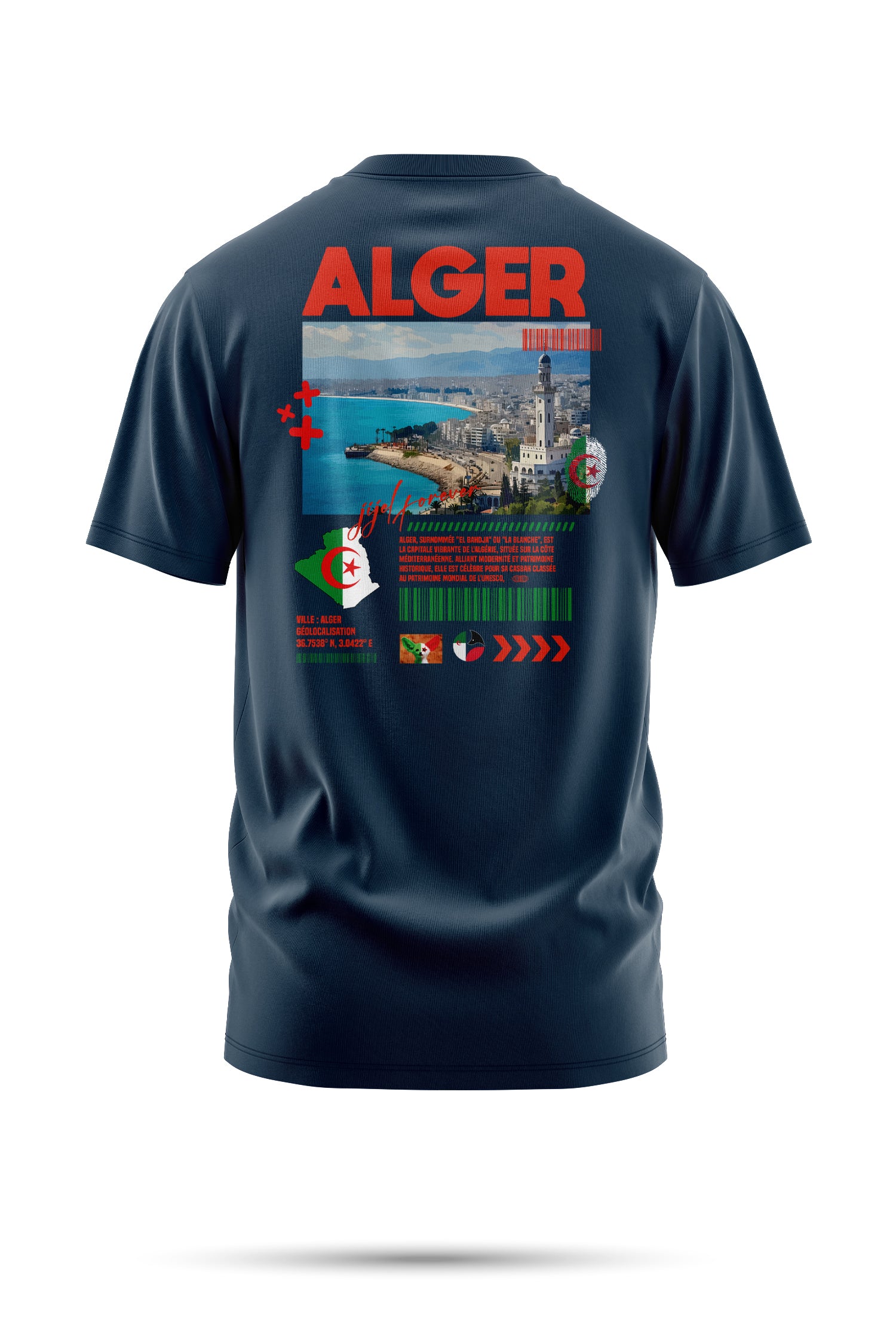 T-shirt Alger – L'Énergie Blanche de la Capitale