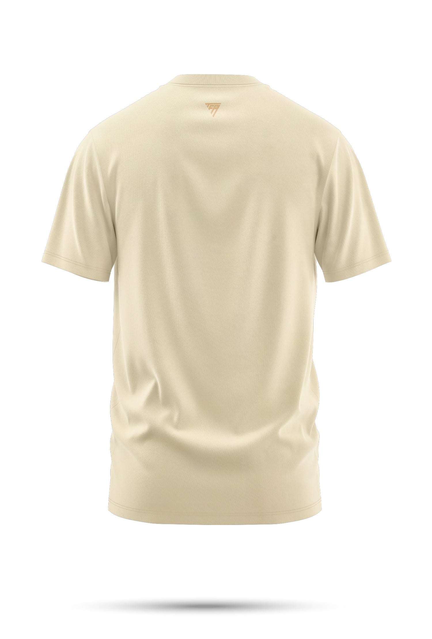 T-Shirt Boxy Fit 280GSM – Masque Minimaliste Beige « Le Pèlerin Muet »