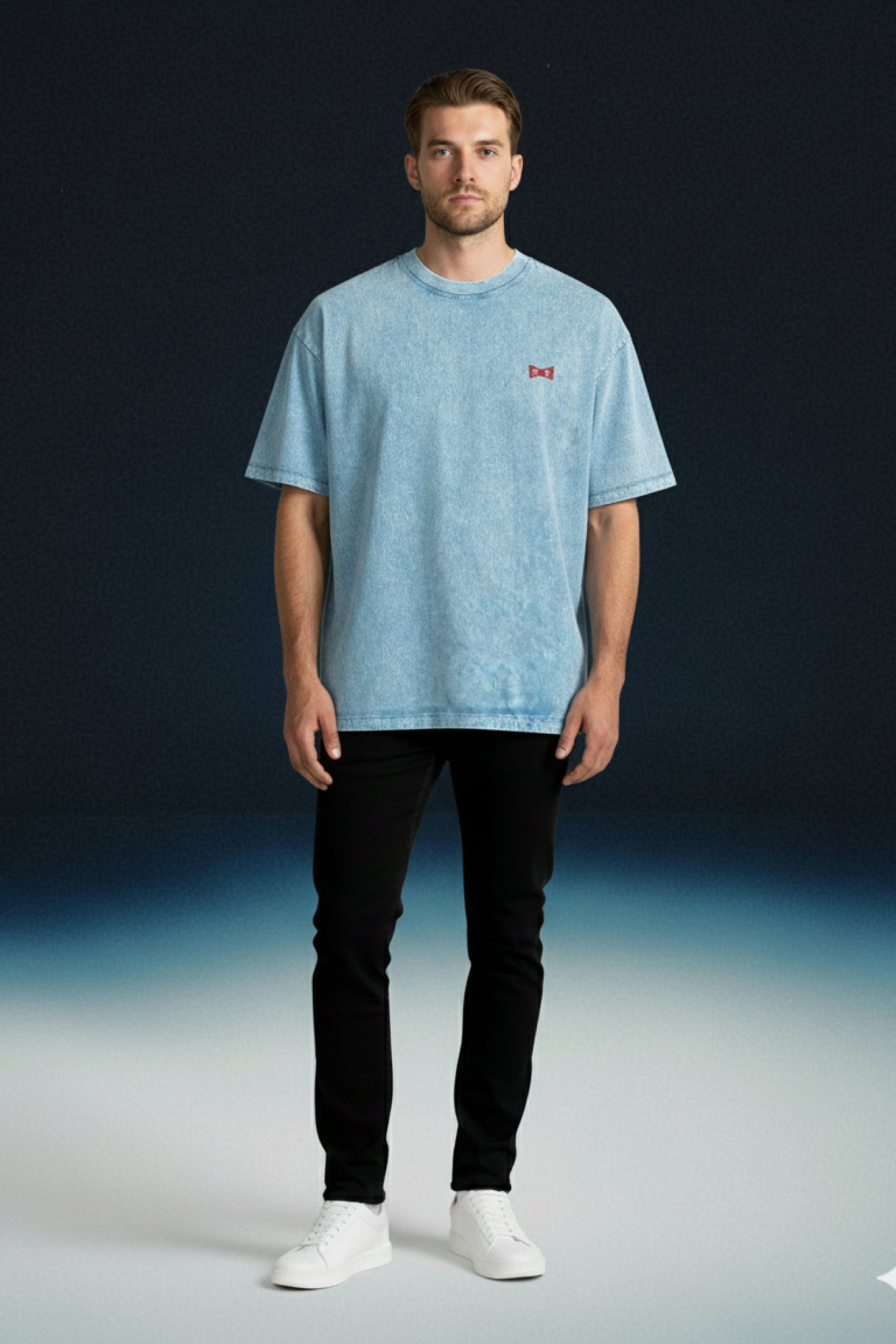 T-SHIRT RUBAN ROUGE – SNOW WASH 285GSM