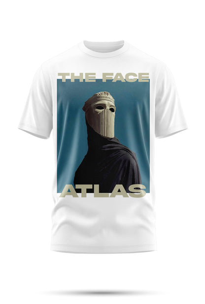 T-Shirt Boxy Fit 280GSM Bleu Nuit – Artwork Masque Statuaire