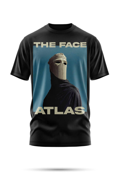 T-Shirt Boxy Fit 280GSM Bleu Nuit – Artwork Masque Statuaire