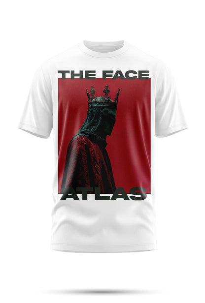 T-Shirt Boxy Fit 280GSM – Artwork Rouge Impérial « Le Roi Sans Visage »