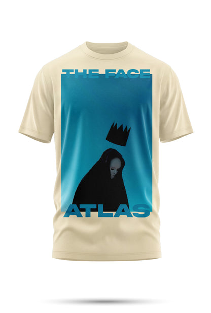 T-Shirt Boxy Fit 280GSM Bleu Ciel – Artwork « Couronne Perdue »