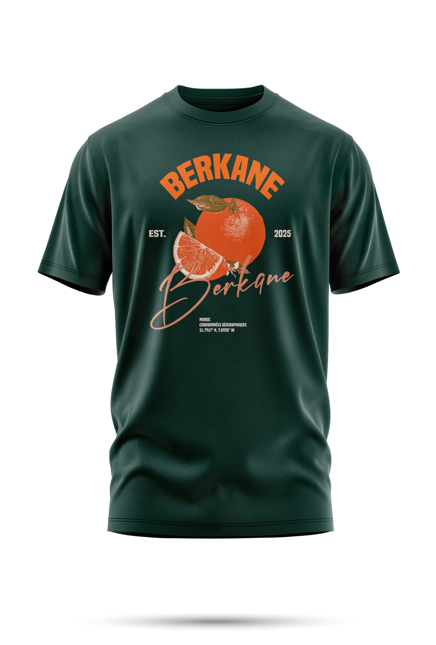 T-shirt Berkane – Orange Legacy 240 g/m² | Coton BIO