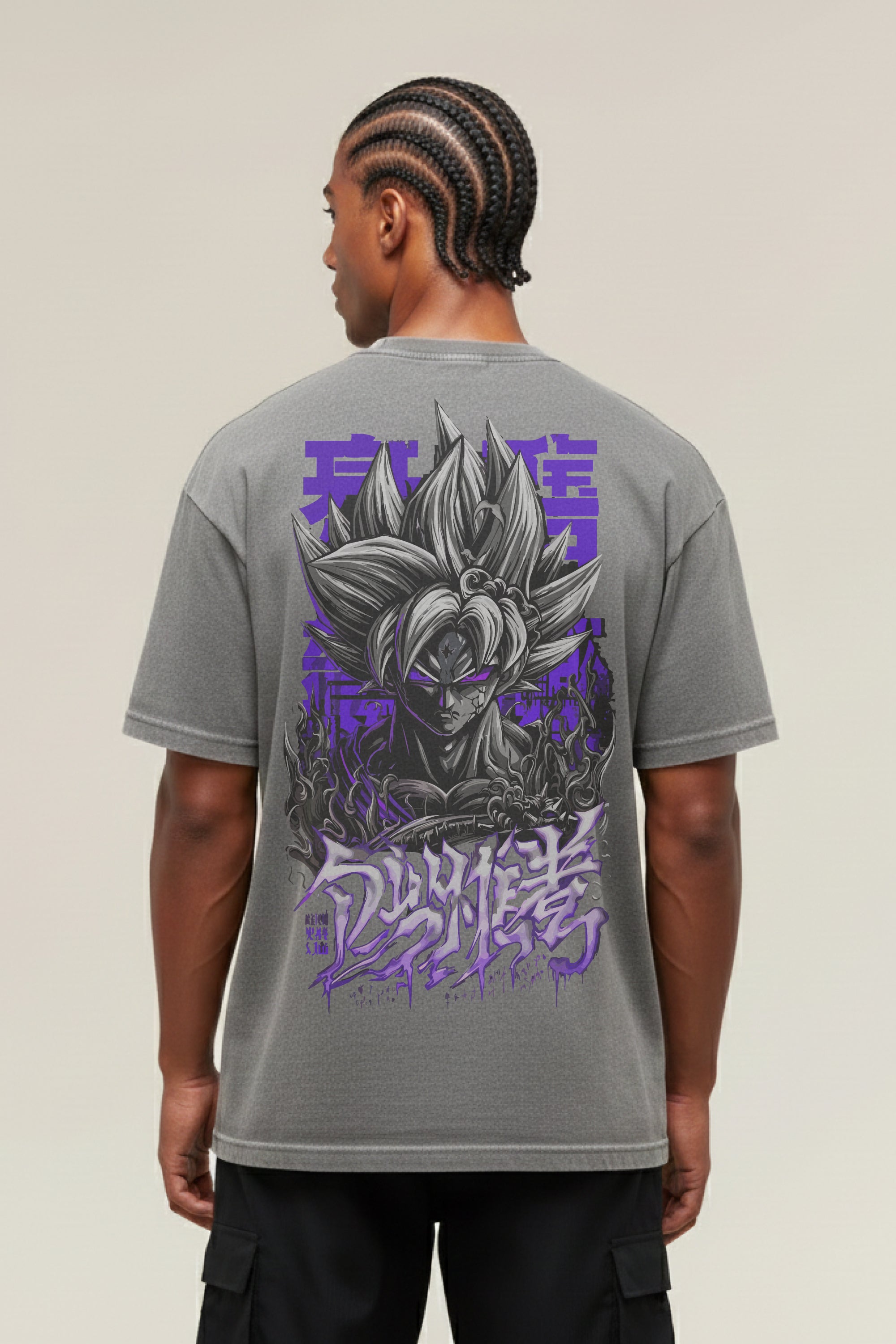 T-shirt Oversize Black Goku – 260g/m²