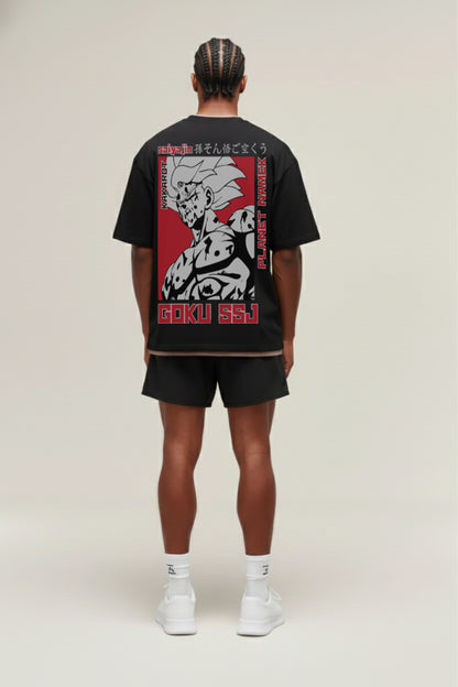 T-shirt Oversize Goku SSJ Namek – 260g/m²
