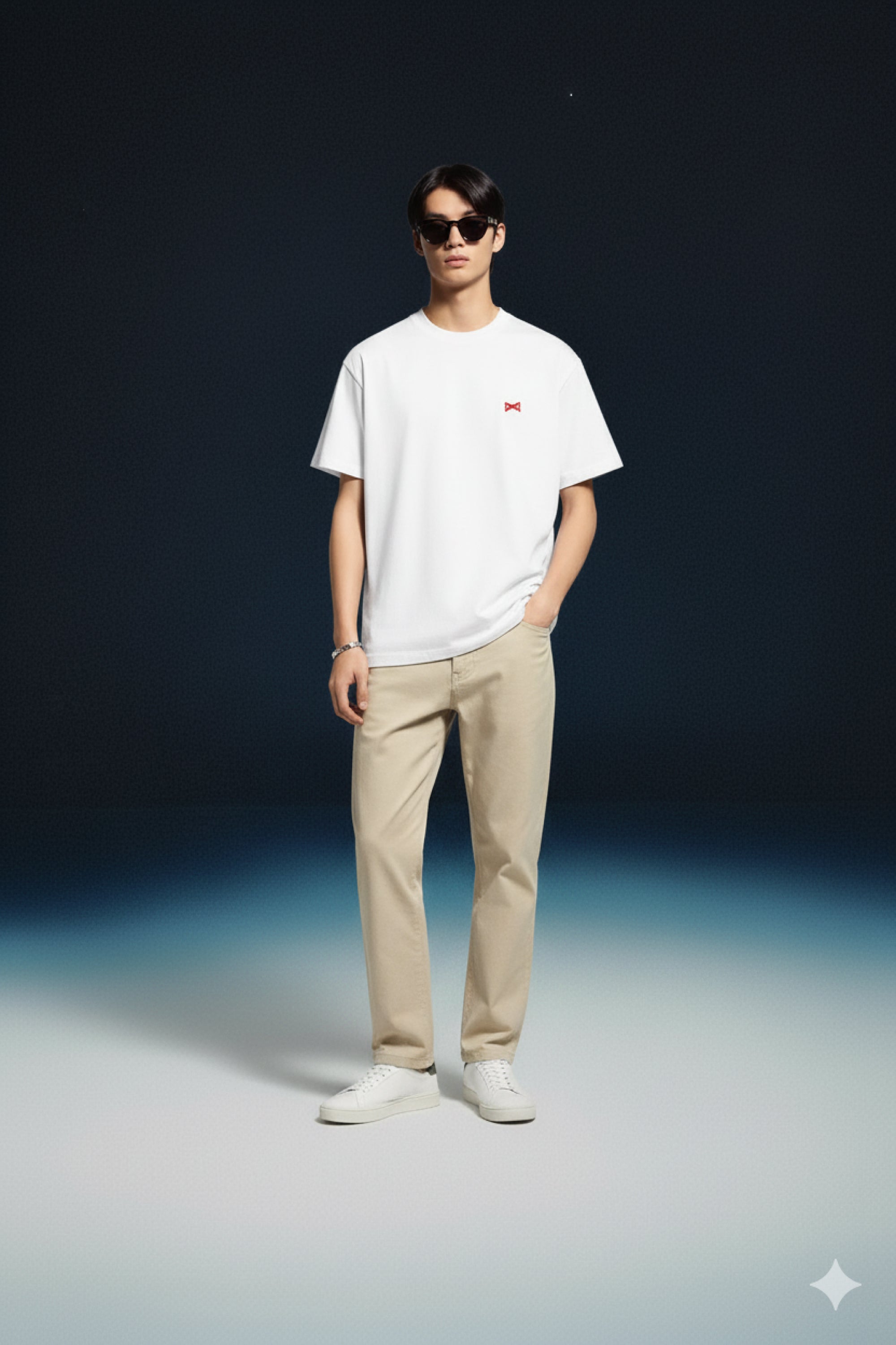 T-shirt brodé Ruban Rouge – Coton Bio