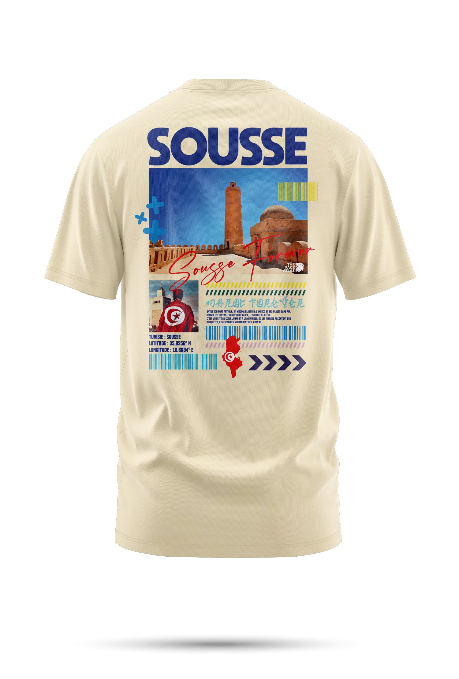 T-shirt Sousse – Entre vague et pierre | The Face Atlas