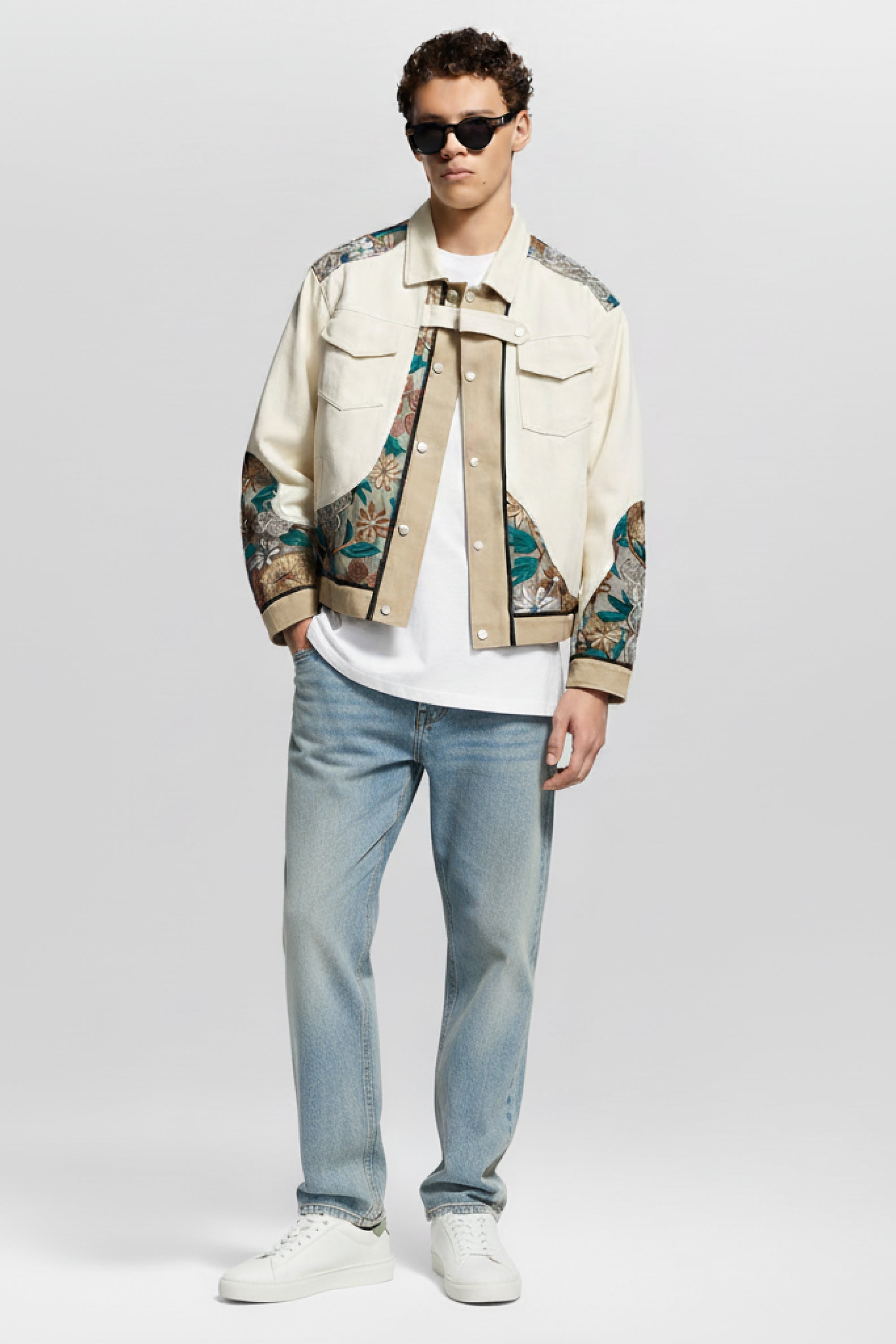 TFA – 480g | Veste Oversize Broderies Florales Édition Limitée